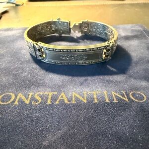 Konstantino Intricate Silver Men's Bracelet